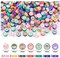 350 Pieces Cartoon Polymer Clay Beads in a Variety of Colours Anime Kawaii Charm Beads for DIY Jewellery Earring Crafts Making, Cute Animal Spacer Beads Charms for Bracelet Necklace Making Kit